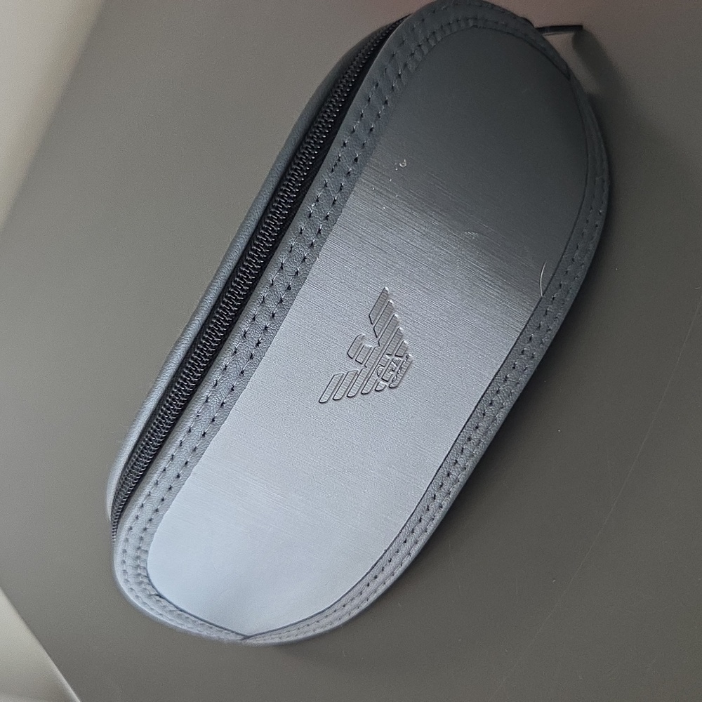 Emporio Armani Black Zippered Glasses Case